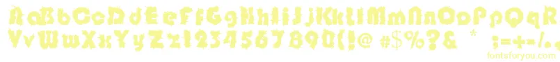 Shockfloyd Font – Yellow Fonts on White Background