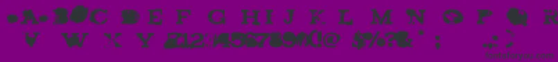 BrandNewBurn Font – Black Fonts on Purple Background