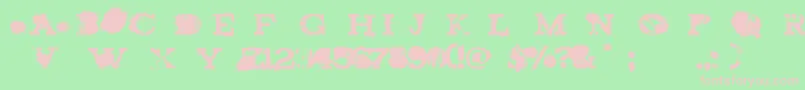 BrandNewBurn Font – Pink Fonts on Green Background