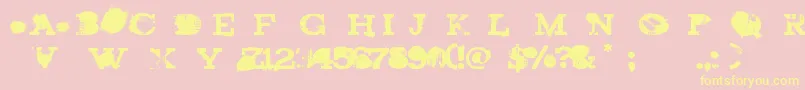 BrandNewBurn Font – Yellow Fonts on Pink Background