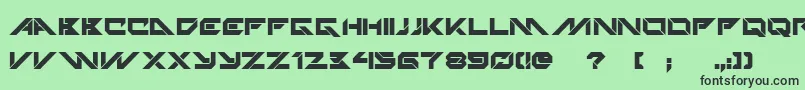 Шрифт TechnoHideoBold – чёрные шрифты на зелёном фоне