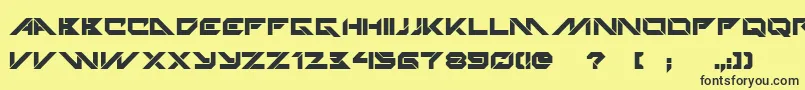 Шрифт TechnoHideoBold – чёрные шрифты на жёлтом фоне