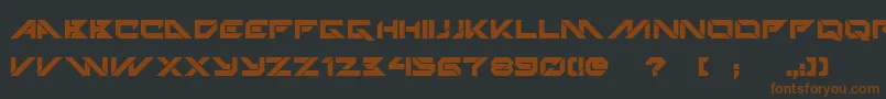 Шрифт TechnoHideoBold – коричневые шрифты на чёрном фоне