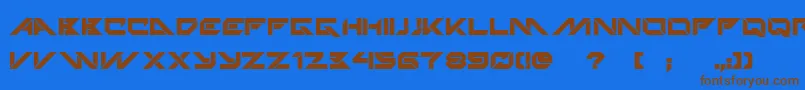 TechnoHideoBold-fontti – ruskeat fontit sinisellä taustalla
