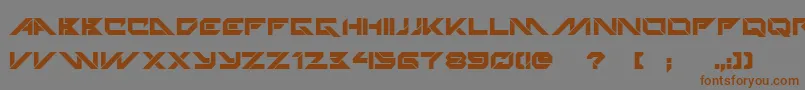 TechnoHideoBold Font – Brown Fonts on Gray Background