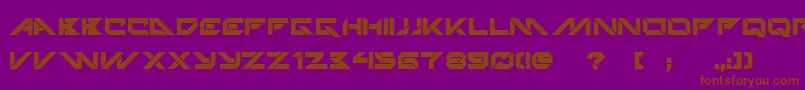 TechnoHideoBold-fontti – ruskeat fontit violetilla taustalla