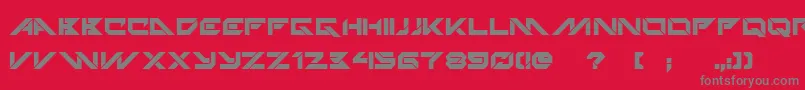 TechnoHideoBold Font – Gray Fonts on Red Background