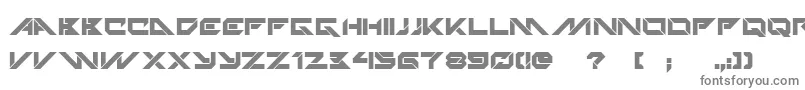 TechnoHideoBold-Schriftart – Graue Schriften auf weißem Hintergrund