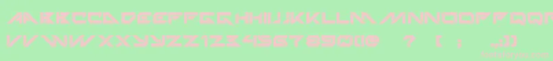 TechnoHideoBold-Schriftart – Rosa Schriften auf grünem Hintergrund