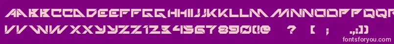 TechnoHideoBold Font – Pink Fonts on Purple Background