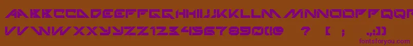 TechnoHideoBold Font – Purple Fonts on Brown Background