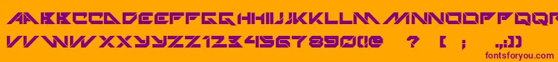 TechnoHideoBold Font – Purple Fonts on Orange Background