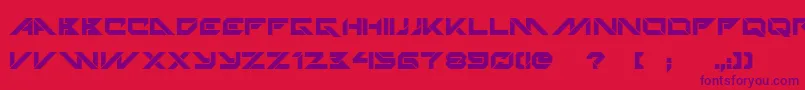 TechnoHideoBold-Schriftart – Violette Schriften auf rotem Hintergrund