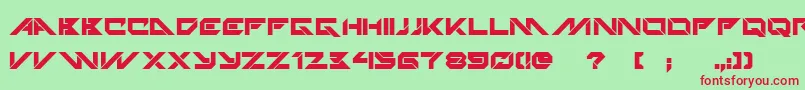 TechnoHideoBold Font – Red Fonts on Green Background