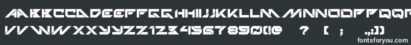 TechnoHideoBold-fontti – valkoiset fontit mustalla taustalla