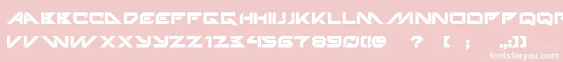 TechnoHideoBold-Schriftart – Weiße Schriften auf rosa Hintergrund