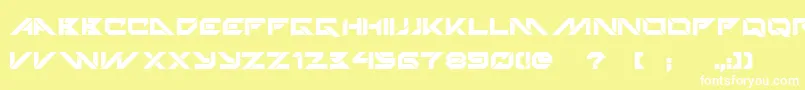 TechnoHideoBold Font – White Fonts on Yellow Background