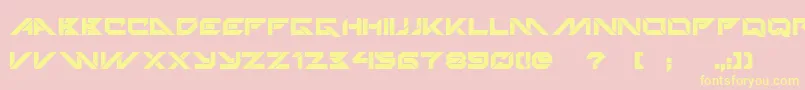 TechnoHideoBold Font – Yellow Fonts on Pink Background