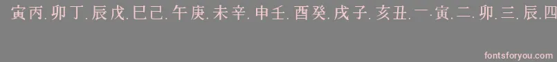 ChineseGeneric1 Font – Pink Fonts on Gray Background