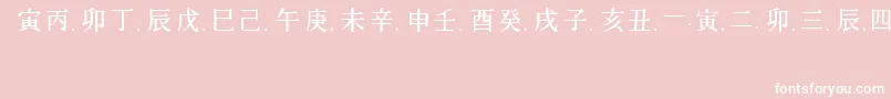 ChineseGeneric1 Font – White Fonts on Pink Background