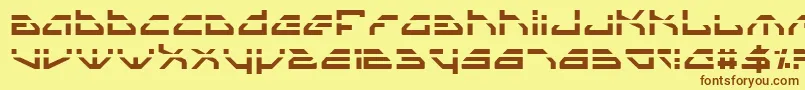 Шрифт Spyv3l – коричневые шрифты на жёлтом фоне