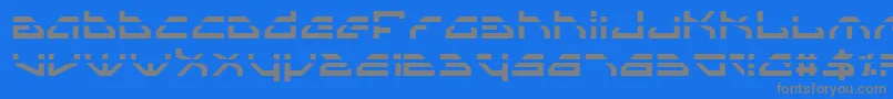 Spyv3l-Schriftart – Graue Schriften auf blauem Hintergrund