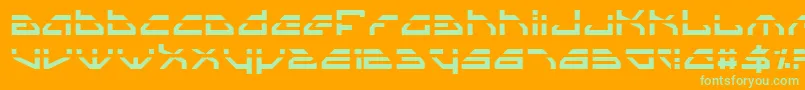 Fonte Spyv3l – fontes verdes em um fundo laranja