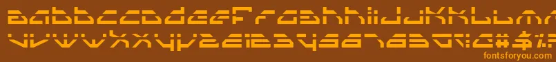 Spyv3l Font – Orange Fonts on Brown Background