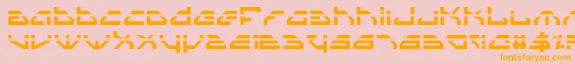 Spyv3l Font – Orange Fonts on Pink Background