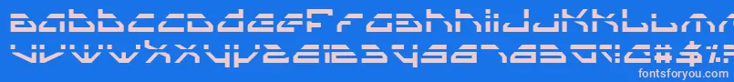 Spyv3l Font – Pink Fonts on Blue Background