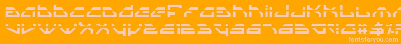 Spyv3l-Schriftart – Rosa Schriften auf orangefarbenem Hintergrund