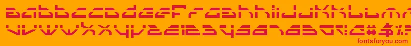 フォントSpyv3l – オレンジの背景に赤い文字