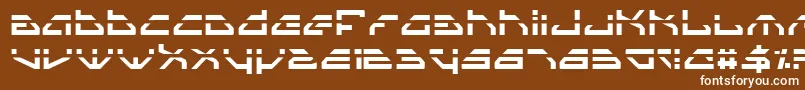 フォントSpyv3l – 茶色の背景に白い文字