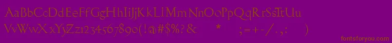 Шрифт Burklein – коричневые шрифты на фиолетовом фоне