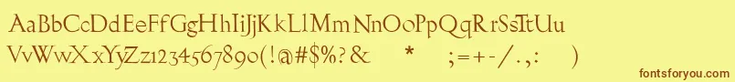 Burklein Font – Brown Fonts on Yellow Background