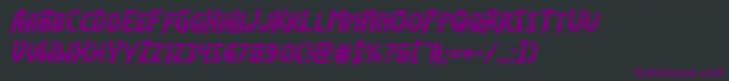 Czcionka Flashrogerslaser – fioletowe czcionki na czarnym tle
