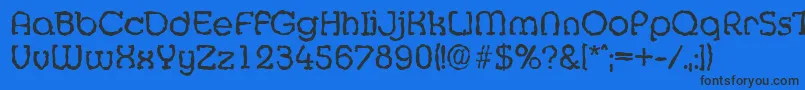 MexicorandomRegular-Schriftart – Schwarze Schriften auf blauem Hintergrund