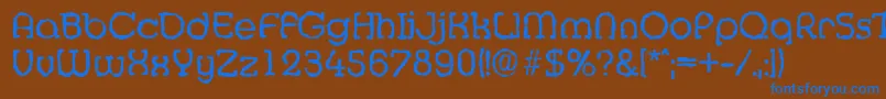 MexicorandomRegular Font – Blue Fonts on Brown Background