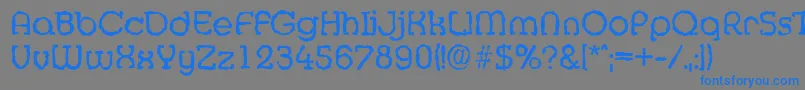 Czcionka MexicorandomRegular – niebieskie czcionki na szarym tle