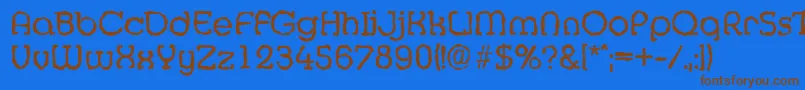 fuente MexicorandomRegular – Fuentes Marrones Sobre Fondo Azul