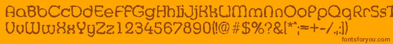 MexicorandomRegular Font – Brown Fonts on Orange Background