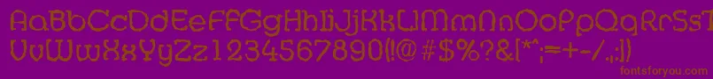 MexicorandomRegular Font – Brown Fonts on Purple Background