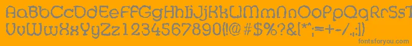 MexicorandomRegular Font – Gray Fonts on Orange Background