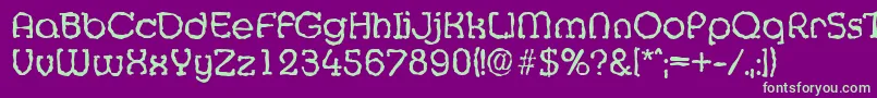 MexicorandomRegular Font – Green Fonts on Purple Background