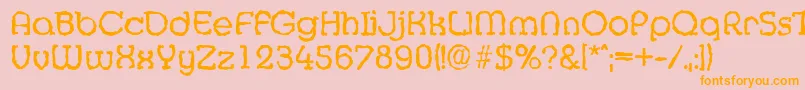 MexicorandomRegular Font – Orange Fonts on Pink Background