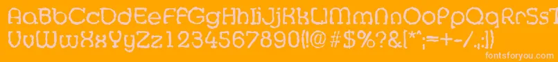 MexicorandomRegular Font – Pink Fonts on Orange Background