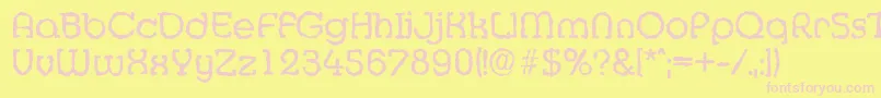Шрифт MexicorandomRegular – розовые шрифты на жёлтом фоне