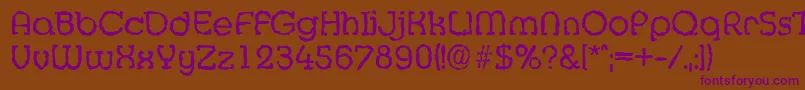 MexicorandomRegular Font – Purple Fonts on Brown Background