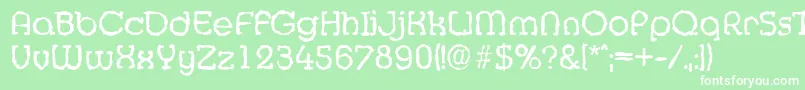 MexicorandomRegular Font – White Fonts on Green Background