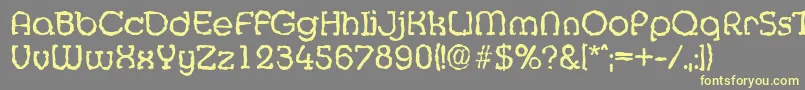 MexicorandomRegular Font – Yellow Fonts on Gray Background